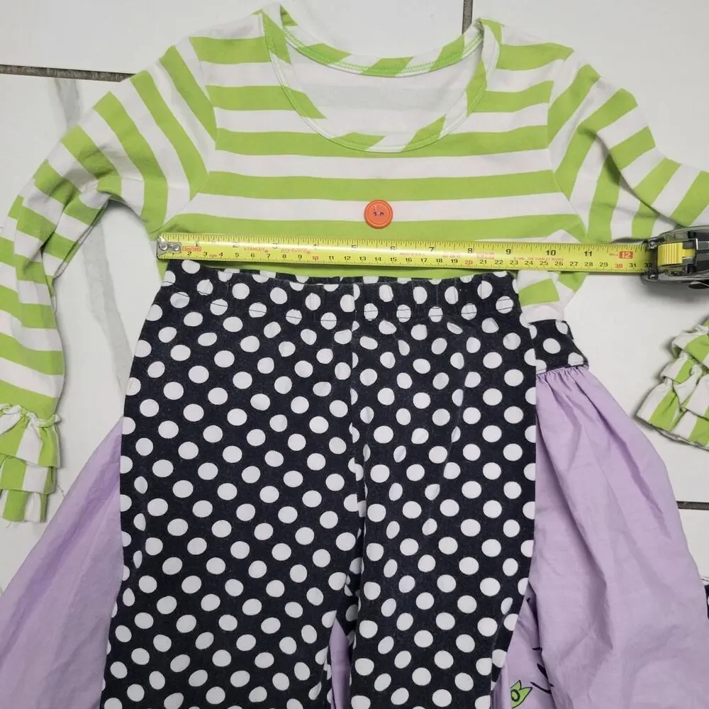 Girls Halloween Elenor Rose Boutique Dress & Leggings Set Trick or Treat